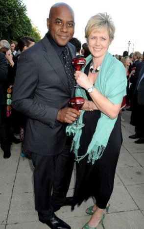Graham Fellows's sister, Claire Fellows, with her ex-husband, Ainsley Harriott.